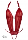 Open Teddy LOVE ROUGE BODY VOILE OUVERT