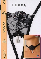 Necklace Set with Open Thong Luxxa Set PRUNE