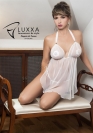 Babydoll LOVE BLANC NUISETTE VOILE